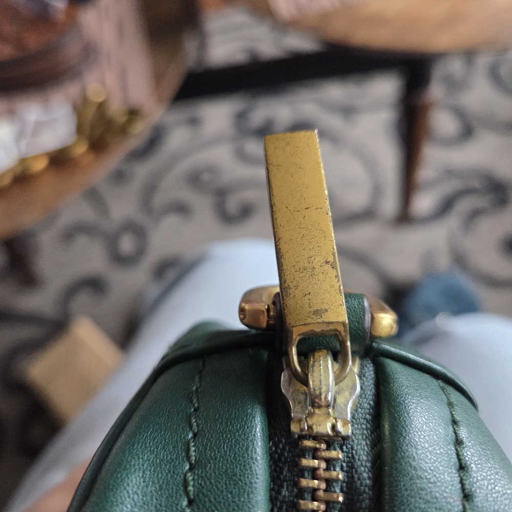 Tory Burch Green Quilted Crossbody Bag - Picture 7 of 9